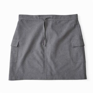 No Excuses Collection Gray Cargo Skirt Women’s 13/14 Drawstring Utility Casual